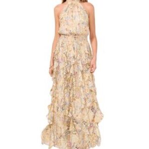 1. State Floral Maxi Skirt with Ruffles